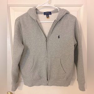 NWOT Polo Ralph Lauren Heather Gray Zipped Jacket with Logo